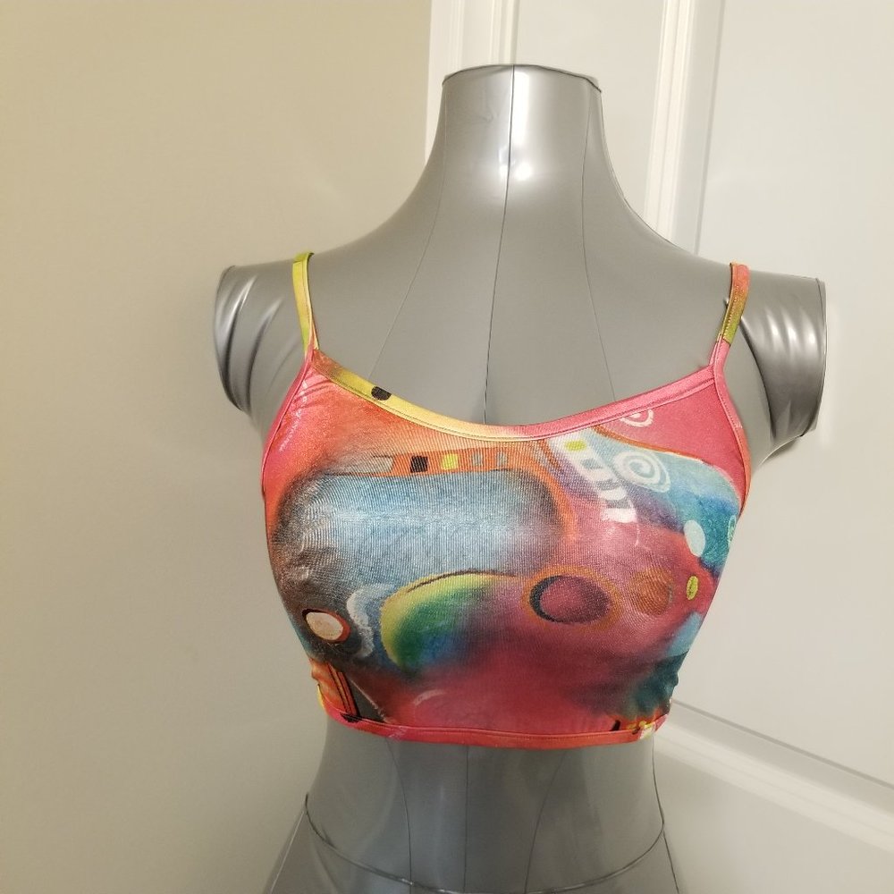 Dingolay Multi-coloured Bralette-style Crop top
